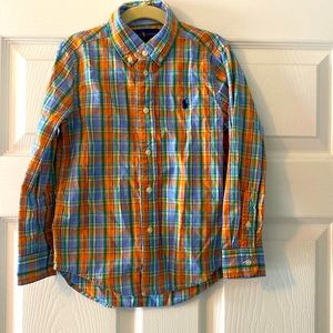 Kids Size 5 Plaid Button Shirt